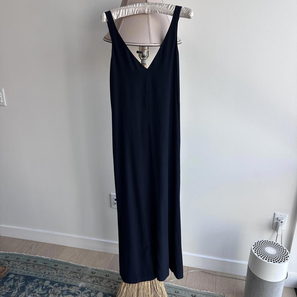 COS Navy Blue Silk Maxi Dress Size Small